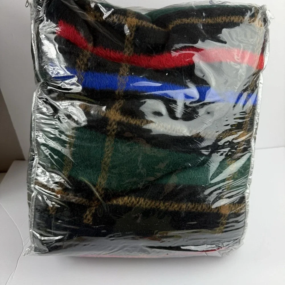 Biederlack of America Rowan Plaid Blanket Throw 60x80 Reversible USA 268336